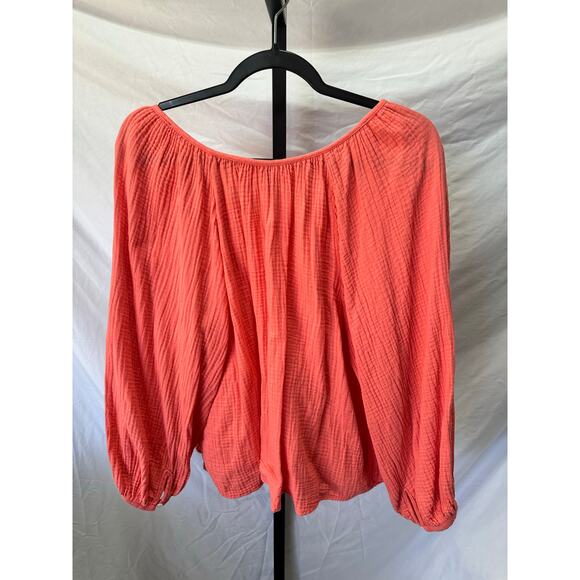 Universal Thread Gauze Coral Boho Too Size L EUC Prairie Festival Western - Picture 3 of 5